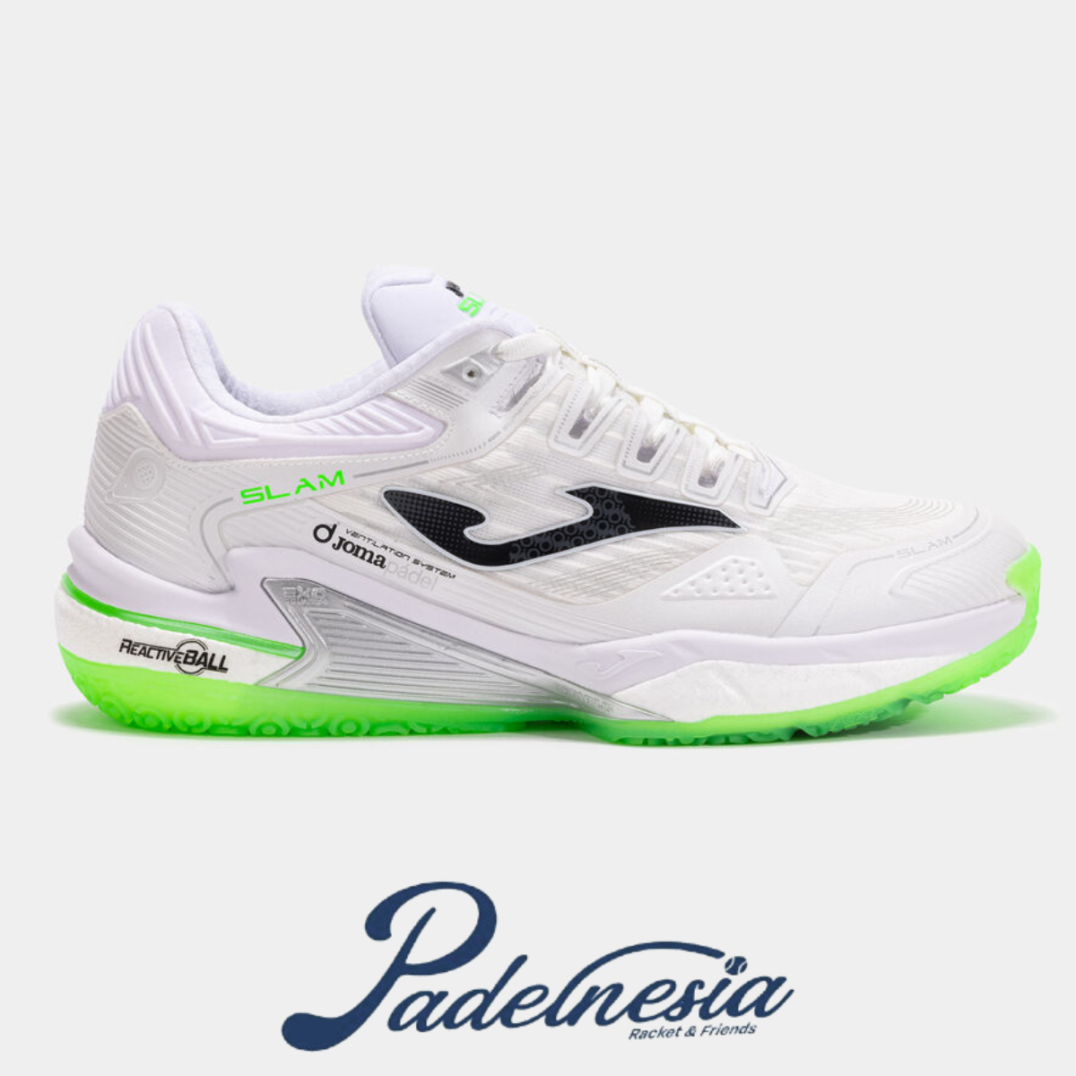 Joma Padel Shoes Slam Men White - Sepatu Padel